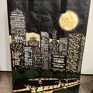 Trader Joe's RARE Night View Black and Gold Reusable Bag